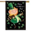 Lucky Gold Leprechaun St. Patrick's Day House Flag Primitive 28" X 40" Briarwood Lane
