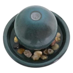 Sunnydaze Decor Sunnydaze Indoor Home Decorative Smooth Glazed Ceramic Orb Tabletop Water Fountain Feature - 7" - Green -Northlight Shop GUEST 01156ac3 6fdb 4f56 a42b f023a51f9734