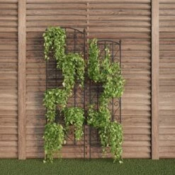 Garden Trellis - Set Of 2 Metal Panels With Decorative Scrolls - Fencing For Climbing Vines, Roses, Potted Plants, And Flowers By Pure Garden (Black) -Northlight Shop GUEST 025d8119 afa8 4b4f a2f5 53f0e9c681cb
