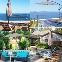 Costway 10' Hanging Umbrella Patio Sun Shade Offset Outdoor Market W/t Cross Base Beige 12 Costway 10' Hanging Umbrella Patio Sun Shade Offset Outdoor Market W/t Cross Base Beige -Northlight Shop GUEST 02a0baaa df31 45cd 8d2a f6bcbcbf17ff