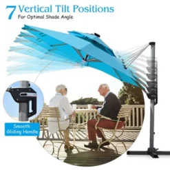 Costway 10ft Solar LED Patio Umbrella 360Degree Rotation W/USB Turquoise 13 Costway 10ft Solar LED Patio Umbrella 360Degree Rotation W/USB Turquoise -Northlight Shop GUEST 02d0c627 6258 44d1 922b d1616b0069d9