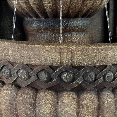 John Timberland Roman Outdoor Floor Water Fountain With Light LED 50" High 2-Tier Lion Face For Yard Garden Patio Deck Home 3 John Timberland Roman Outdoor Floor Water Fountain With Light LED 50" High 2-Tier Lion Face For Yard Garden Patio Deck Home - Image 3