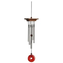 Woodstock Wind Chimes For Outside, Garden Décor, Outdoor & Patio Décor, Woodstock Red Jasper Chime Silver Wind Chimes -Northlight Shop GUEST 0484580b ebc9 46ed 9917 991063cdfe25