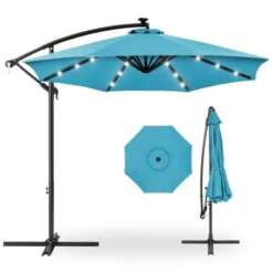 Best Choice Products 10ft Solar LED Offset Hanging Outdoor Market Patio Umbrella W/ Easy Tilt Adjustment 22 Best Choice Products 10ft Solar LED Offset Hanging Outdoor Market Patio Umbrella W/ Easy Tilt Adjustment -Northlight Shop GUEST 0515a931 cb84 4e49 8ca2 8d1e76458178
