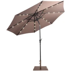 Costway 10ft Solar Lights Patio Umbrella Outdoor W/ 50 LBS Movable Umbrella Stand Red -Northlight Shop GUEST 05ed65fb 2af6 4d35 bf0f d444bbccdb7b