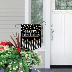 Big Dot Of Happiness Adult Happy Birthday - Gold - Outdoor Home Decorations - Double-Sided Birthday Party Garden Flag - 12 X 15.25 Inches -Northlight Shop GUEST 085b2613 7fb5 4598 a1dc efe8efbefffc