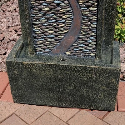 Sunnydaze Decor Sunnydaze 39"H Electric Polyresin And Fiberglass Modern Road Column Outdoor Water Fountain With LED Lights 6 Sunnydaze Decor Sunnydaze 39"H Electric Polyresin And Fiberglass Modern Road Column Outdoor Water Fountain With LED Lights - Image 6