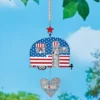 Collections Etc Hanging Galvanized Metal USA Camper Trailer Bouncy Decor