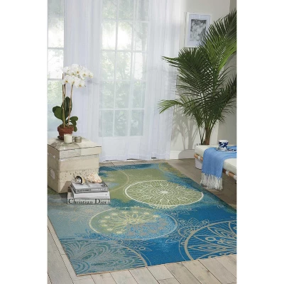 Nourison Home & Garden Blue Indoor/Outdoor Area Rug RS092 1 Nourison Home & Garden Blue Indoor/Outdoor Area Rug RS092