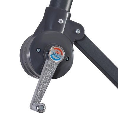 Costway 10' Hanging Umbrella Patio Sun Shade Offset Outdoor Market W/t Cross Base Tan 8 Costway 10' Hanging Umbrella Patio Sun Shade Offset Outdoor Market W/t Cross Base Tan - Image 8