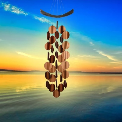 Woodstock Wind Chimes Signature Collection, Moonlight Waves, 34'' Copper Wind Chime MW 2 Woodstock Wind Chimes Signature Collection, Moonlight Waves, 34'' Copper Wind Chime MW - Image 2