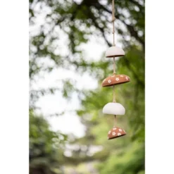 White Floral And Natural Terracotta Hanging Chime - Foreside Home & Garden -Northlight Shop GUEST 10644d59 1848 4b82 951f c9b37664de72