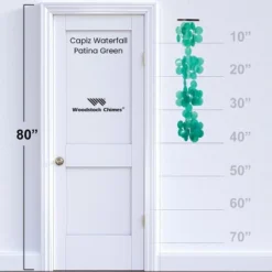 Woodstock Wind Chimes For Outside, Outdoor Decor, Garden And Patio Decor, Capiz Waterfall Wind Chime, 40'' Patina Green Wind Chimes (CWPG) -Northlight Shop GUEST 106f9a7a 7d3f 4b41 8400 35bdcfb92a86