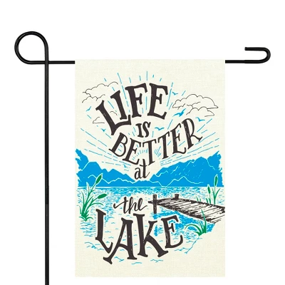 Northlight Life Is Better At The Lake Outdoor Garden Flag 12.5" X 18" 1 Northlight Life Is Better At The Lake Outdoor Garden Flag 12.5" X 18"