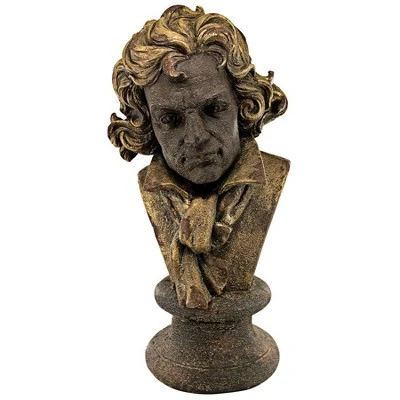 Design Toscano Ludwig Van Beethoven Sculptural Composer Bust 1 Design Toscano Ludwig Van Beethoven Sculptural Composer Bust