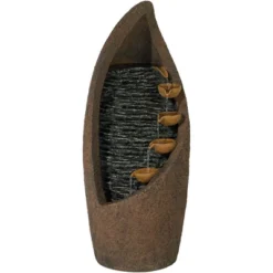 John Timberland Modern Rustic Outdoor Floor Water Fountain With Light LED 34 1/2" High Cascading For Yard Garden Patio Deck -Northlight Shop GUEST 1363e09b a0f0 4232 97bf 350d09bf0854
