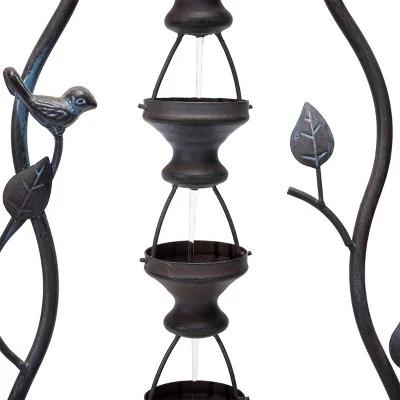 41" Metal Seven Hanging Cup Tier Layered Floor Fountain Bronze - Alpine Corporation 5 41" Metal Seven Hanging Cup Tier Layered Floor Fountain Bronze - Alpine Corporation - Image 5