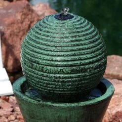 Sunnydaze Decor Sunnydaze Outdoor Polyresin Desert Spring Solar Powered Water Fountain With Battery Backup, Submersible Pump, And Panel - 30" -Northlight Shop GUEST 14311a15 6590 48d5 88bf 799ea17ff95b