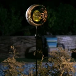 38" Metal Solar Sun And Moon Garden Stake - Exhart 25 38" Metal Solar Sun And Moon Garden Stake - Exhart -Northlight Shop GUEST 144ee30a b50f 46ac 9672 440a87194e4c