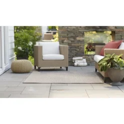 Basketweave Outdoor Rug Coffee - Smith & Hawken™ -Northlight Shop GUEST 179c4e7e 7b74 423e 825f e67ed788c699