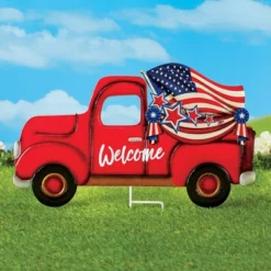 Collections Etc Seasonal Welcome Red Vintage Pickup Truck Garden Stake -Northlight Shop GUEST 183371ba 4716 4908 943f 07951070ae42