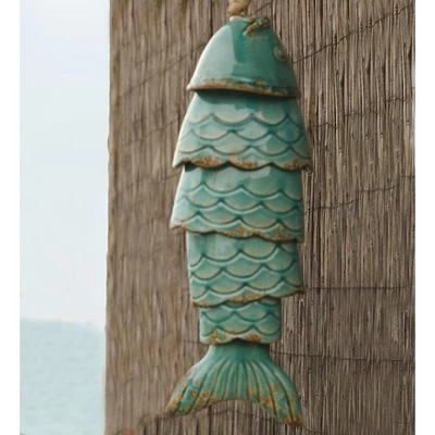 Wind & Weather Colored Porcelain Koi Fish Wind Chime 3 Wind & Weather Colored Porcelain Koi Fish Wind Chime - Image 3