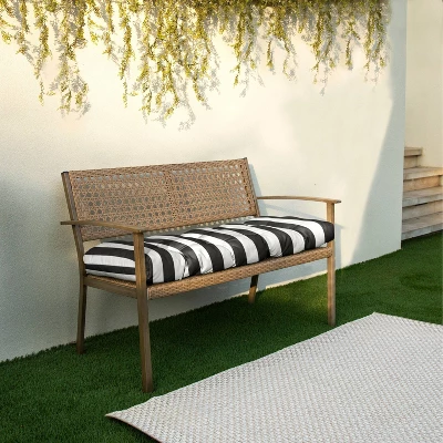 Sunbrella Tufted Outdoor Bench Cushion - Sorra Home 1 Sunbrella Tufted Outdoor Bench Cushion - Sorra Home