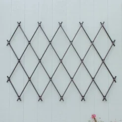 Achla Designs 43" Traditional Wall Mounted Lattice Iron Garden Trellis Graphite Powder Coat Finish 9 Achla Designs 43" Traditional Wall Mounted Lattice Iron Garden Trellis Graphite Powder Coat Finish -Northlight Shop GUEST 1a5f9b80 0b56 4c4d acb4 555bba1521c4