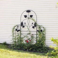 Achla Designs 90" Sunflower Decorative Iron Garden Trellis Black Powder Coat Finish 9 Achla Designs 90" Sunflower Decorative Iron Garden Trellis Black Powder Coat Finish -Northlight Shop GUEST 1a81c7c3 5cd8 4200 9f80 81d3798849ec