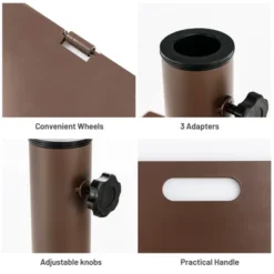 Costway 10ft Solar Lights Patio Umbrella Outdoor W/ 50 LBS Movable Umbrella Stand Red -Northlight Shop GUEST 1aa43e5e 4f9f 46f2 85ea e1ae91d906b1