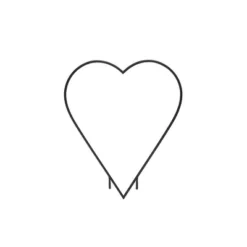 64" Tall Iron Heart Garden Trellis Black Powder Coat Finish - Achla Designs