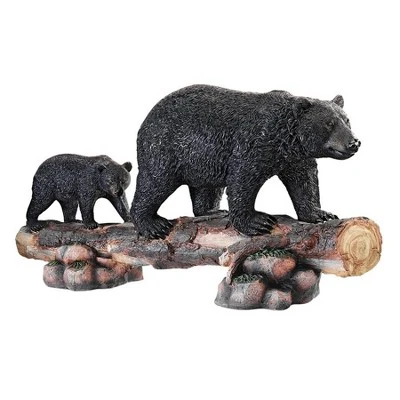 Design Toscano Mother Black Bear And Cub Grand Scale Animal Sculpture - Multicolored 2 Design Toscano Mother Black Bear And Cub Grand Scale Animal Sculpture - Multicolored - Image 2