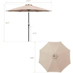 9' X 9' Outdoor Market Patio Umbrella With Push Button Tilt - Devoko -Northlight Shop GUEST 1cfc6f88 c70b 4d80 b553 a5fed8b3c800