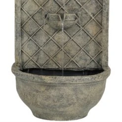 Sunnydaze Decor Sunnydaze 26"H Solar-Powered With Battery Pack Polystone Messina Outdoor Wall-Mount Water Fountain -Northlight Shop GUEST 1d2d8afa 77b8 43e8 b482 695b1a048adb