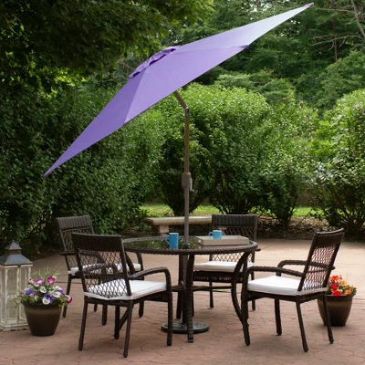 Northlight 9ft Outdoor Patio Market Umbrella With Hand Crank And Tilt - Purple 2 Northlight 9ft Outdoor Patio Market Umbrella With Hand Crank And Tilt - Purple - Image 2