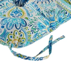 Set Of 2 Painted Paisley Outdoor Seat Cushions - Kensington Garden -Northlight Shop GUEST 251bb90b 71b1 4b7b 9682 6fecb8d79167 1