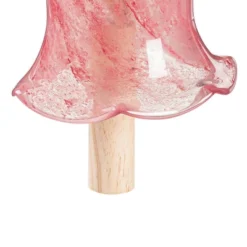 Evergreen Art Glass Speckle Pink Floral Shaped Bell Chime- 7 X 7 X 7 Inches Outdoor Decor -Northlight Shop GUEST 25a779a3 3b82 480f 849d f344e6bafa40