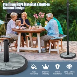 Costway 19'' Patio 35 LBS Round Umbrella Base Stand Holder 1.4''-1.9'' Market Table Outdoor -Northlight Shop GUEST 267e22be 2d91 4cba bff4 622f85da2957
