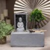 Buddha Bonsai Garden Tabletop Fountain With LED Light - Alpine Corporation