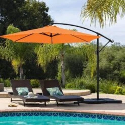 10' X 10' Outdoor Hanging Offset Cantilever Patio Umbrella With Easy Tilt - Devoko -Northlight Shop GUEST 27635182 2543 49e7 9a72 3b2ff7d97eb5