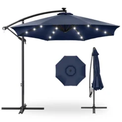 Best Choice Products 10ft Solar LED Offset Hanging Outdoor Market Patio Umbrella W/ Easy Tilt Adjustment 29 Best Choice Products 10ft Solar LED Offset Hanging Outdoor Market Patio Umbrella W/ Easy Tilt Adjustment -Northlight Shop GUEST 29f37b58 2902 4322 b2ef 0f272aac63d0