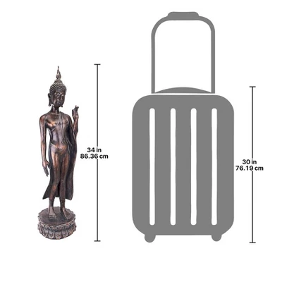 Design Toscano Free From Fear Standing Buddha Statue 6 Design Toscano Free From Fear Standing Buddha Statue - Image 6