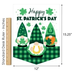 Big Dot Of Happiness Irish Gnomes - Outdoor Home Decorations - Double-Sided St. Patrick's Day Party Garden Flag - 12 X 15.25 Inches -Northlight Shop GUEST 2dc8ca10 b78c 494f 9bf7 1106aa29e28e