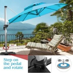 Costway 10ft Solar LED Patio Umbrella 360Degree Rotation W/USB Turquoise 16 Costway 10ft Solar LED Patio Umbrella 360Degree Rotation W/USB Turquoise -Northlight Shop GUEST 2e677a53 7bce 42eb b870 cd6abafeb7b9