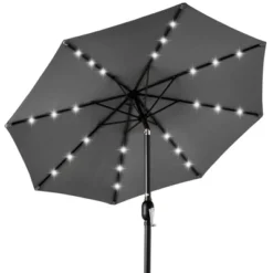 Best Choice Products 10ft Solar LED Lighted Patio Umbrella W/ Tilt Adjustment, UV-Resistant Fabric -Northlight Shop GUEST 2e850f34 06f7 4a6d 9289 49e456020b21