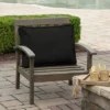 19" X 24" X 8" ProFoam Outdoor Plush Deep Seat Back Cushion Onyx Black - Arden Selections