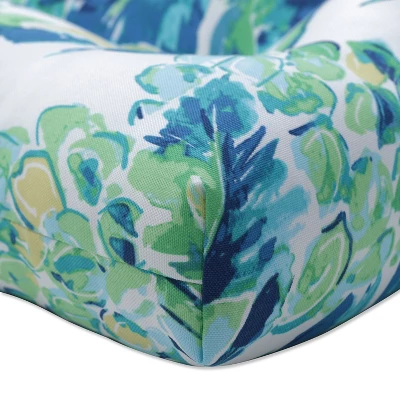 Outdoor/Indoor Loveseat Cushion Vida Opal Blue - Pillow Perfect 1 Outdoor/Indoor Loveseat Cushion Vida Opal Blue - Pillow Perfect
