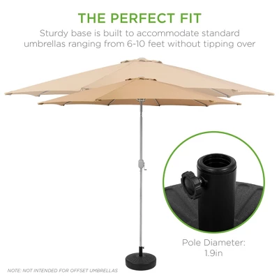 Best Choice Products Fillable Plastic Patio Umbrella Base Stand, Pole Holder W/ Adjustment Knob 3 Best Choice Products Fillable Plastic Patio Umbrella Base Stand, Pole Holder W/ Adjustment Knob - Image 3