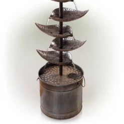 70" Metal Tiered Fountain Silver - Alpine Corporation 9 70" Metal Tiered Fountain Silver - Alpine Corporation -Northlight Shop GUEST 37c8b5fc 9132 43e9 8fde 1cdd00883a05