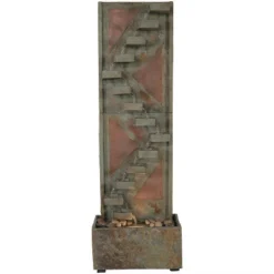 Sunnydaze Decor Sunnydaze 48"H Electric Natural Slate And Copper Accents Descending Staircase Outdoor Water Fountain With LED Light -Northlight Shop GUEST 37de7cd1 4117 4458 9f47 c0abddf6d710